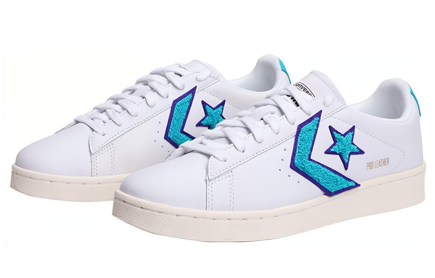 Кеды Converse Cons Pro Leather Low (бело-голубые) — фото 3