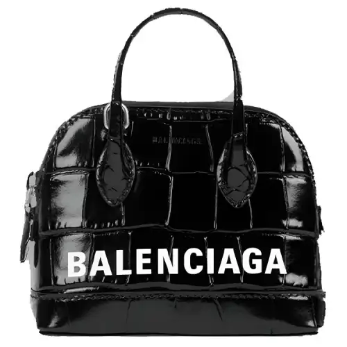 Balenciaga Cow Leather Handbag Regular Women's Black