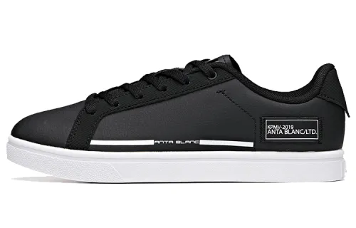 ANTA Skateboard Shoes Women's Low Top Black/White