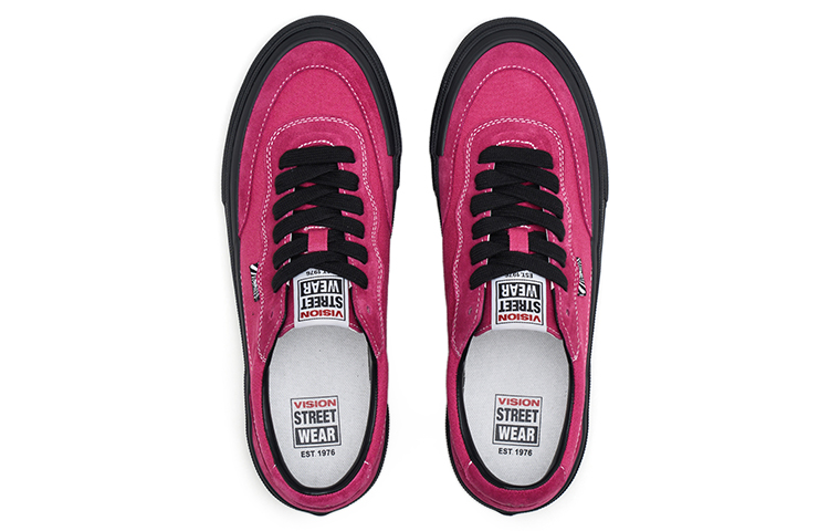 Vision Street Wear Flat Top Coverage Abrasion Resistant, Breathable Low top Skateboard Shoes Unisex Dragon Fruit Powder