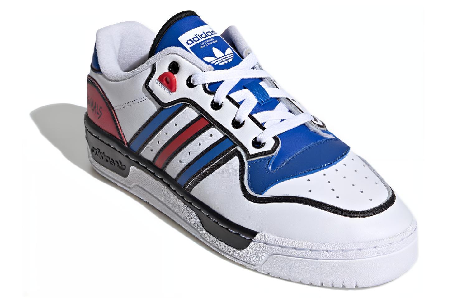Кеды adidas originals Rivalry Low (бело-красно-синие) — фото 3