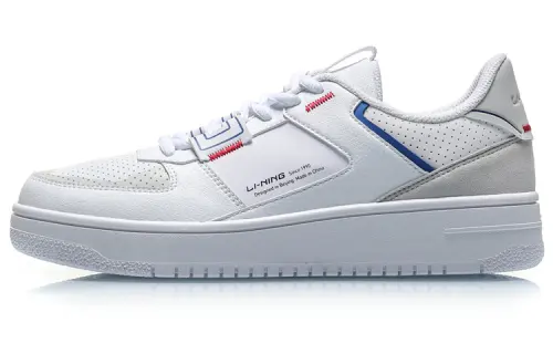 Li Ning Skateboard Shoes Women's Low Top White Gray