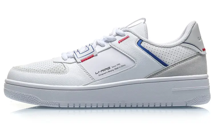 Li Ning Skateboard Shoes Women's Low Top White Gray