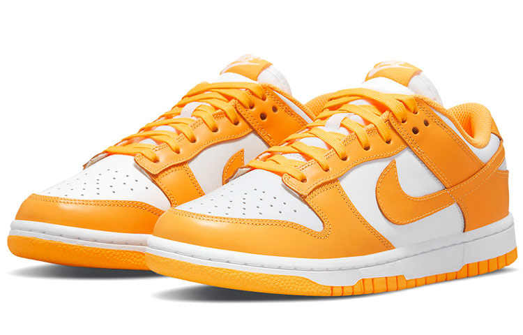 Женские кеды Nike Dunk (оранжевые) — фото 3