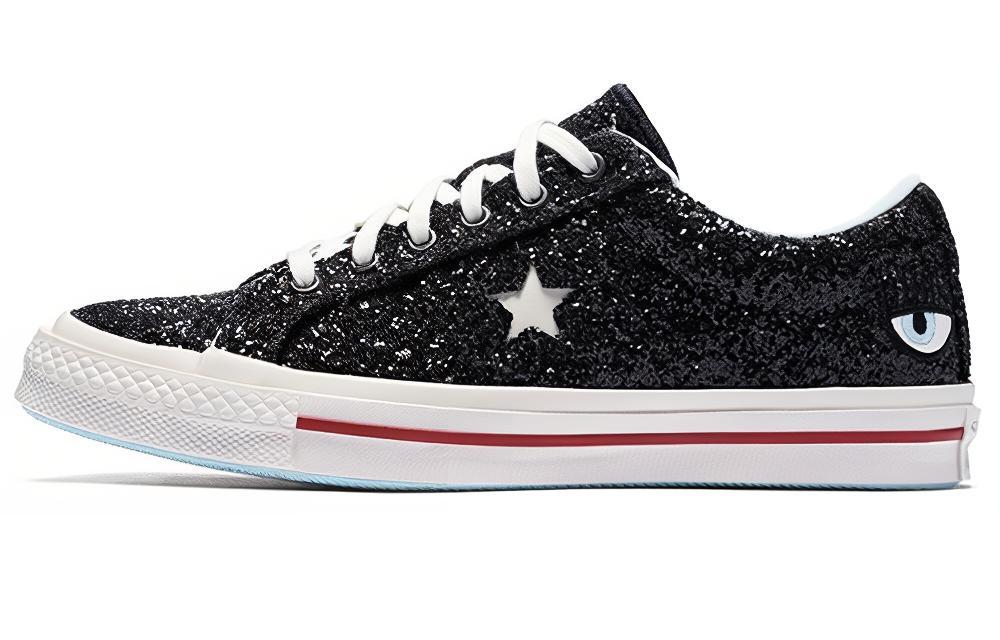 CHIARA FERRAGNI x Converse One Star Slip Resistant Abrasion Resistant Low top Skateboard Shoes Unisex Black