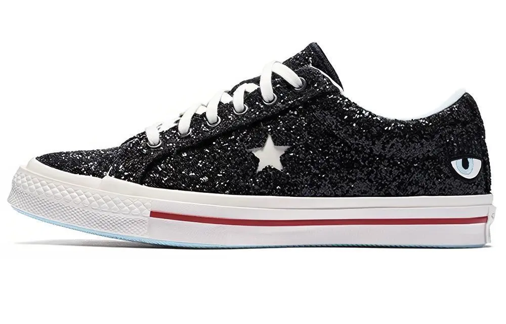 CHIARA FERRAGNI x Converse One Star Slip Resistant Abrasion Resistant Low top Skateboard Shoes Unisex Black