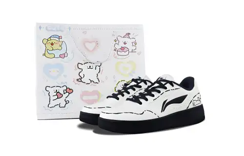 Li Ning Tianji Soft Slip Resistant, Abrasion Resistant, Breathable Low top Skateboard Shoes Unisex Ecru