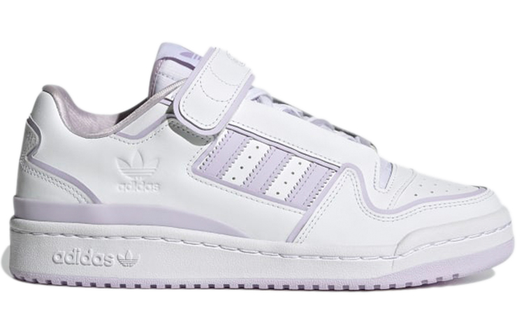 Женские кеды adidas originals FORUM Plus (бело-фиолетовые) — фото 2