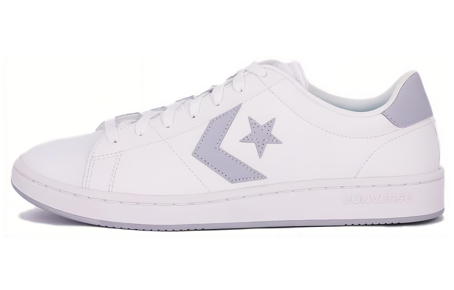 Converse Chuck Taylor All Star Slip Resistant Cushioning Abrasion Resistant Low top Skateboard Shoes Men's White Gray