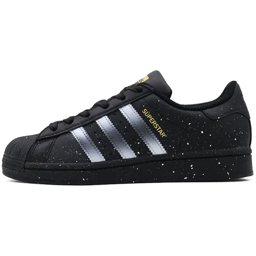 Adidas Originals SUPERSTAR Slip Resistant Low top Skateboard Shoes Unisex Black Silver