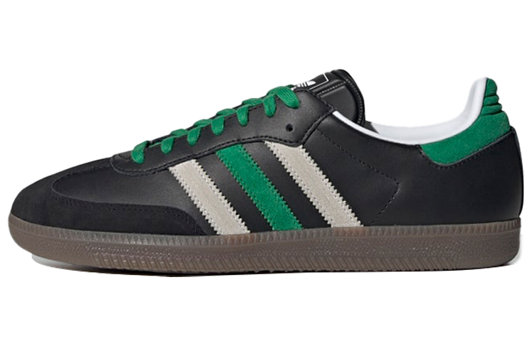 Кеды adidas originals Samba (черно-зелено-серые) — фото 2