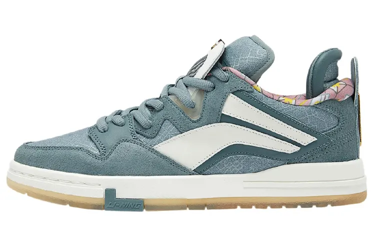 Li Ning Wave Pro Slip Resistant, Abrasion Resistant, Lightweight Low top Skateboard Shoes Men's Cyan Jade