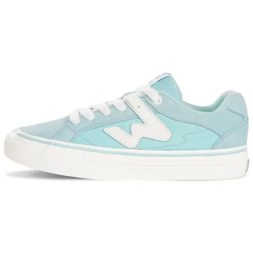 Ollieskate fabric synthetic leather Sea sea water blue summer fresh campus style suede canvas skateboard sweet girl travel trendy and versatile fashion wear-resistant and non-slip low-cut sneakers same style for men and women ocean blue