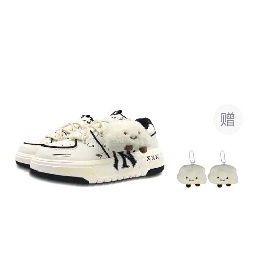 MLB Chunky Liner Step On The Cloud Abrasion Resistant Low top Skateboard Shoes Unisex White