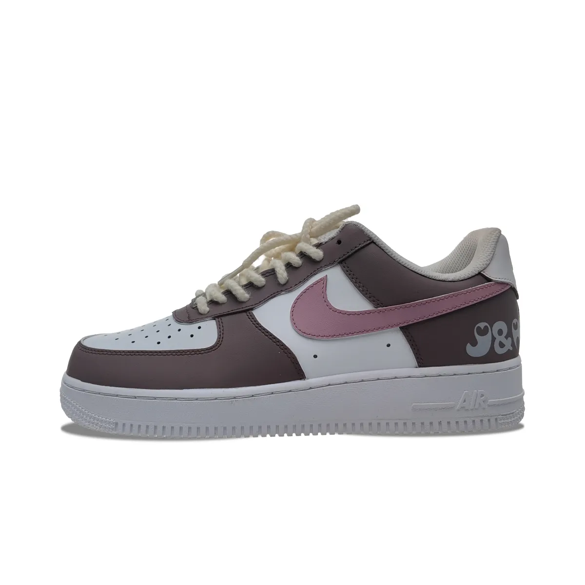 Nike Air Force 1 Low top Skateboard Shoes Unisex Red Brown