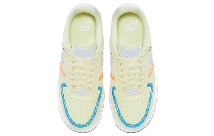 Женские кроссовки Nike Air Force 1 '07 LX (желтые) — Светло-жёлтый — фото 4