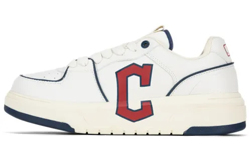 MLB Chunky Liner Basic Cleveland Indians comfortable and versatile non-slip low-top sneakers for men and women, red