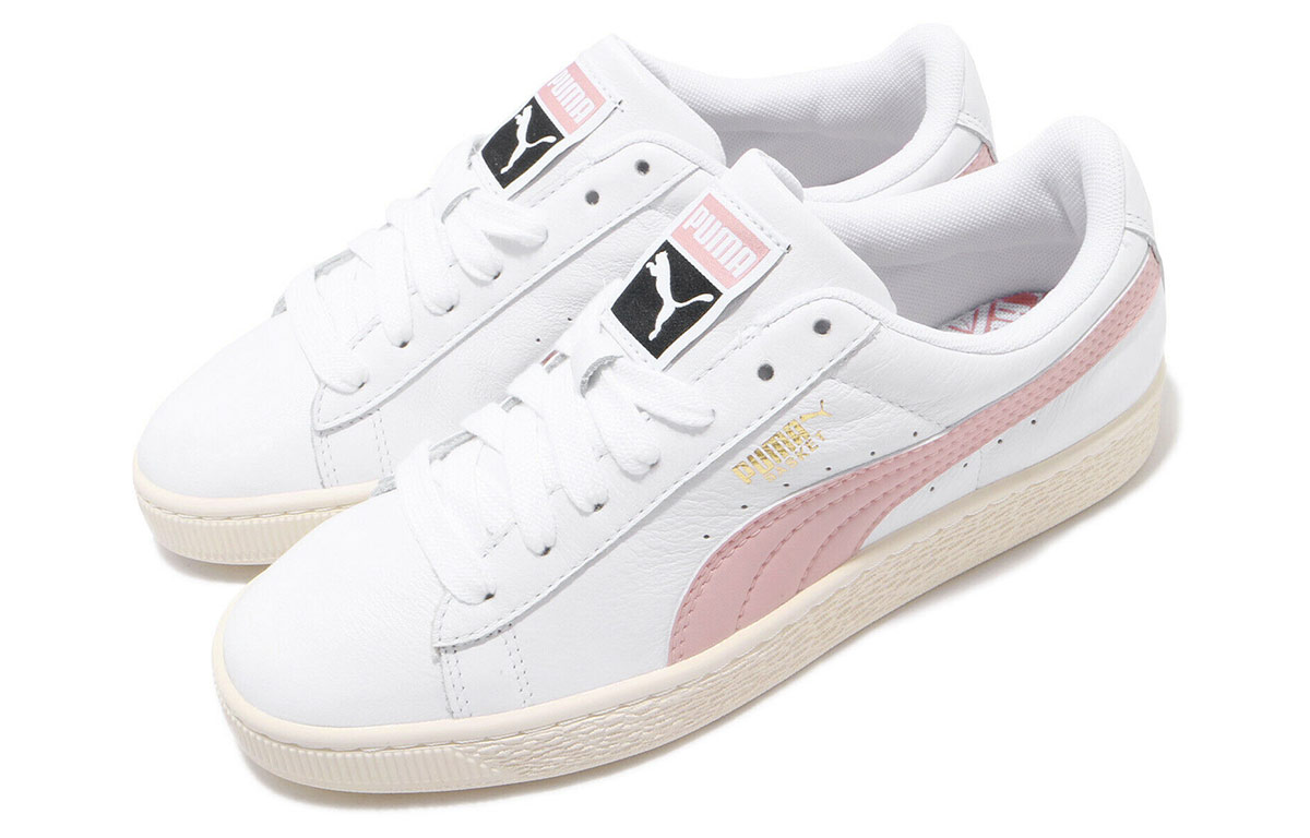 Женские кеды PUMA Basket Classic LFS (белый / розовый) — фото 3