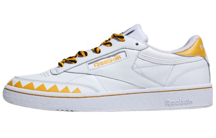 Кроссовки Reebok Club C 85 Gudetama (желто-белые)