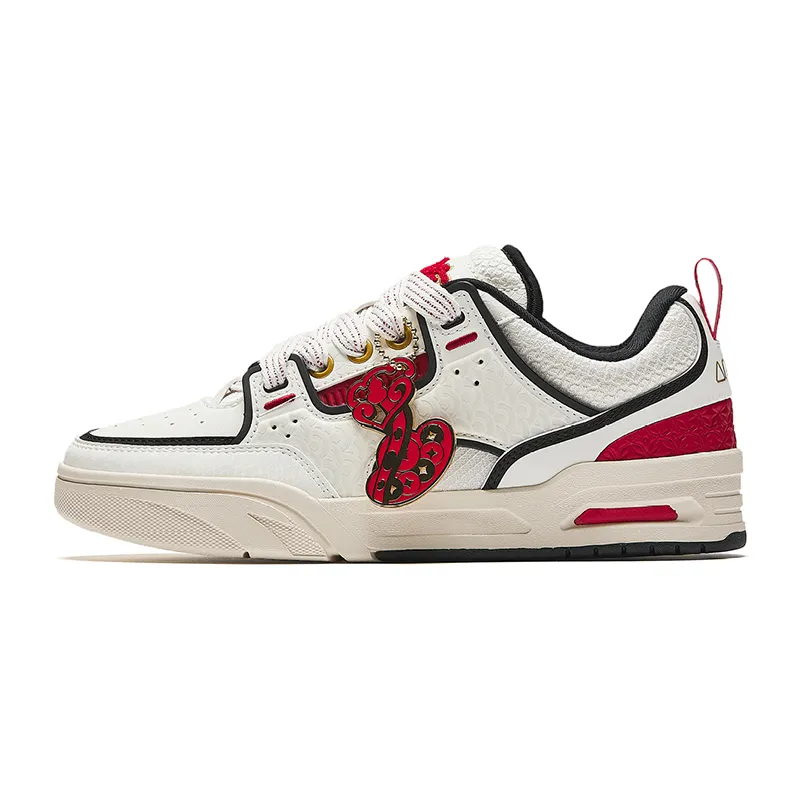 Anta Low top Skateboard Shoes Women's White Black Red