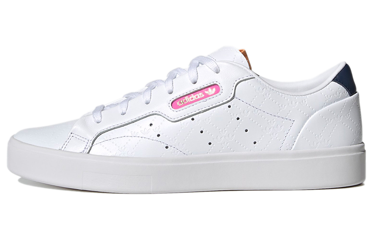 Женские кеды adidas originals Sleek (бело-розово-голубые)