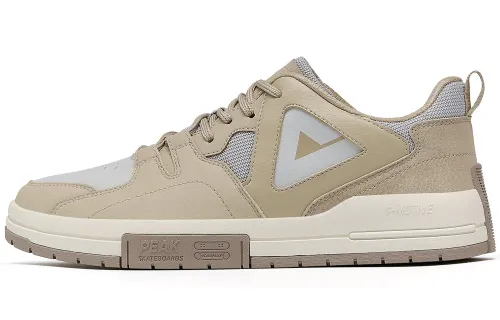 PEAK Large Triangle Trendy Culture Shoes Slip Resistant Abrasion Resistant Low top Skateboard Shoes Men's Khaki