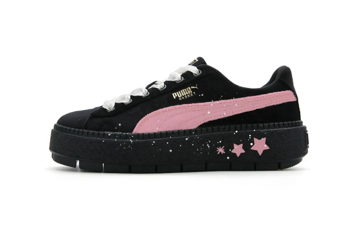 PUMA Platform Trace Rebellious Sweetheart Slip Resistant Lightweight Non slip Lightweight Low top Skateboard Shoes