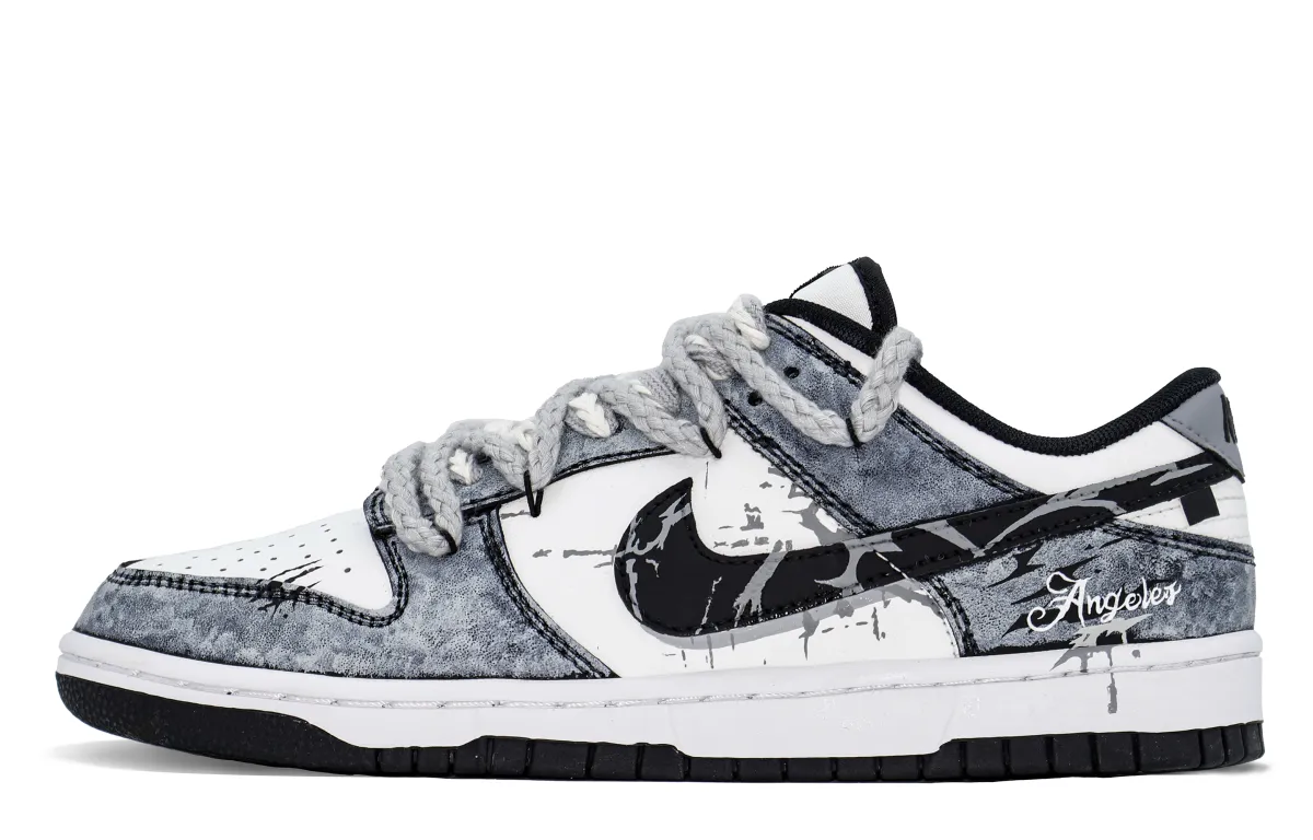 Nike Dunk Shadow Slayer Pact MONE Manufacturing Low top Skateboard Shoes Unisex Black White