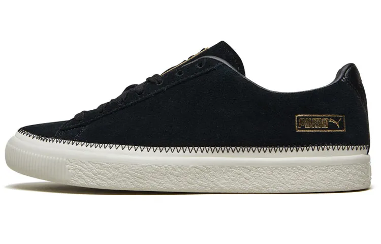 PUMA Suede Trim Lightweight Low top Skateboard Shoes Unisex Black