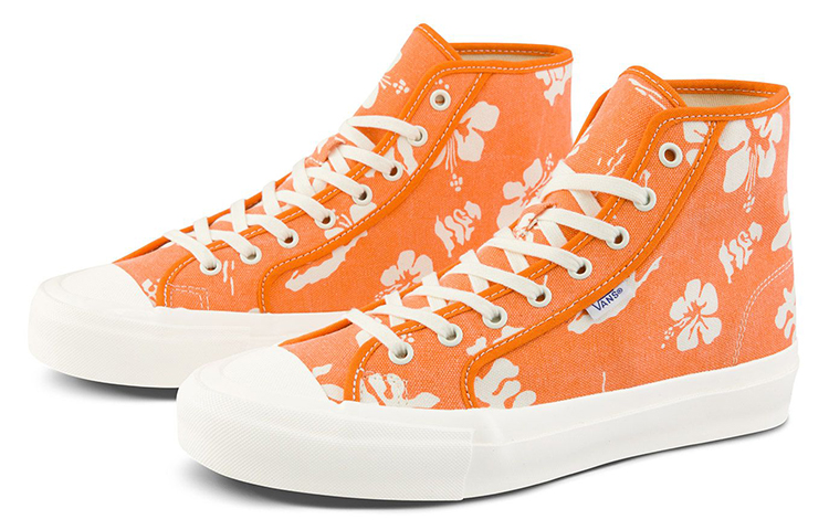 Кеды Vans Style 24 Vault (оранжевые с принтом) — 橙色印花 — фото 2