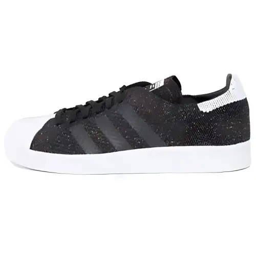 Adidas Originals Superstar 80s Primeknit Lace Up Cushioning, Wear Resistant Low top Skateboard Shoes Unisex Black