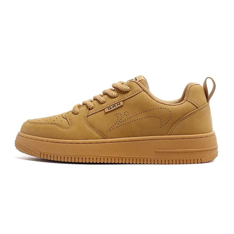 K bird Synthetic Leather Waterproof Lightweight Low top Skateboard Shoes Men's Wheat