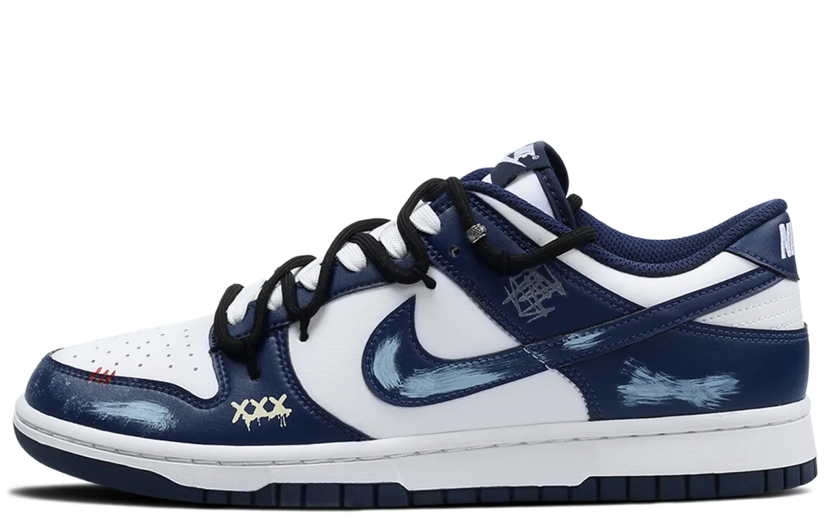 Nike Dunk Abrasion Resistant Low top Skateboard Shoes Men's Blue