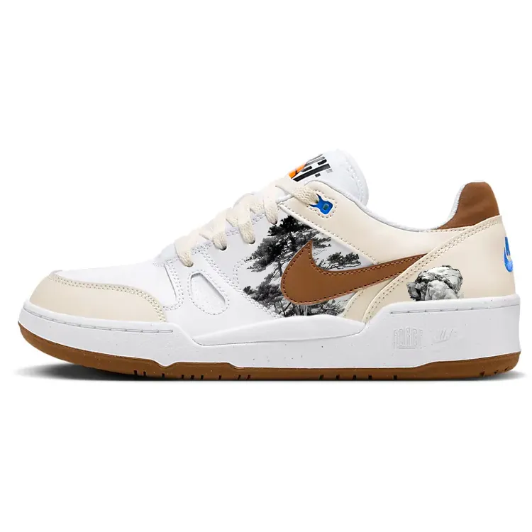 Nike Full Force Slip Resistant Abrasion Resistant Low top Skateboard Shoes Men's Beige Brown