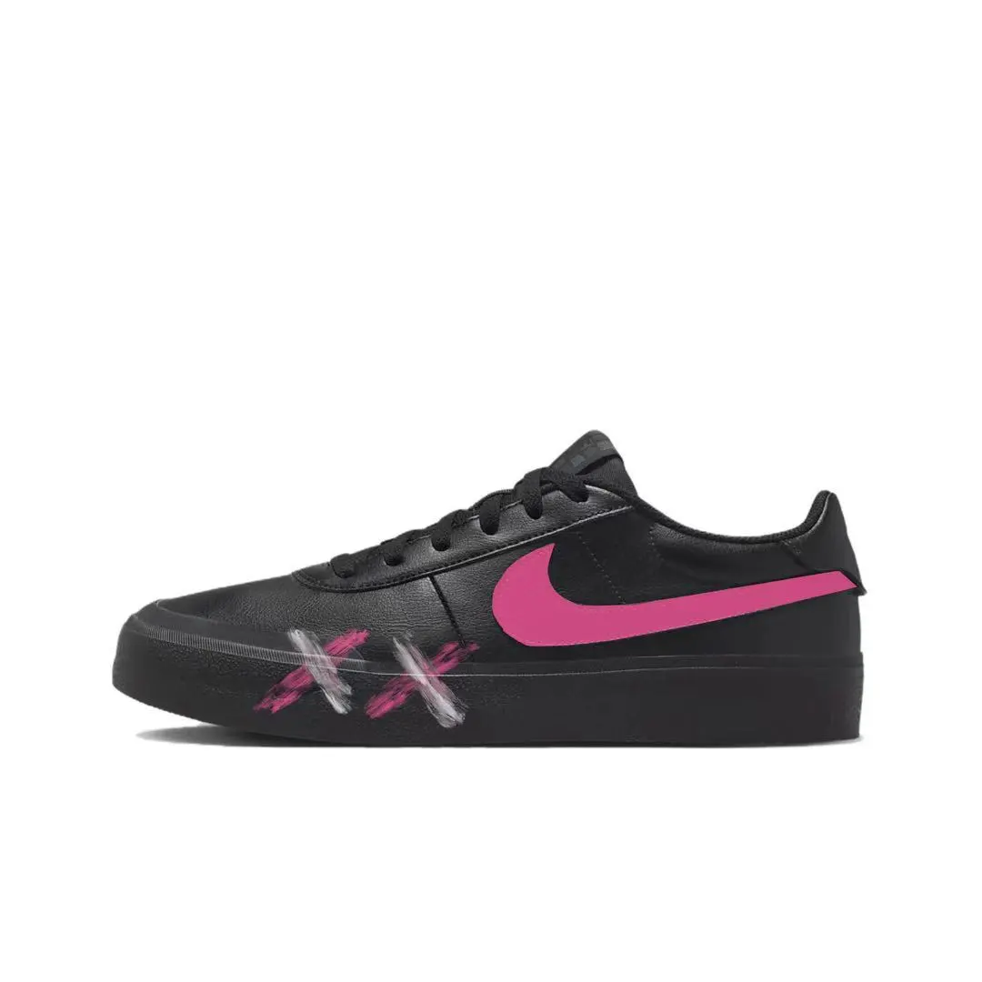 Nike Court Shot Abrasion Resistant Lightweight Wear resistant And Lightweight Low top Skateboard Shoes Men's Black