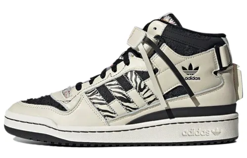 Adidas Originals Unisex Forum Mid Sneakers Creamy 'White Black'
