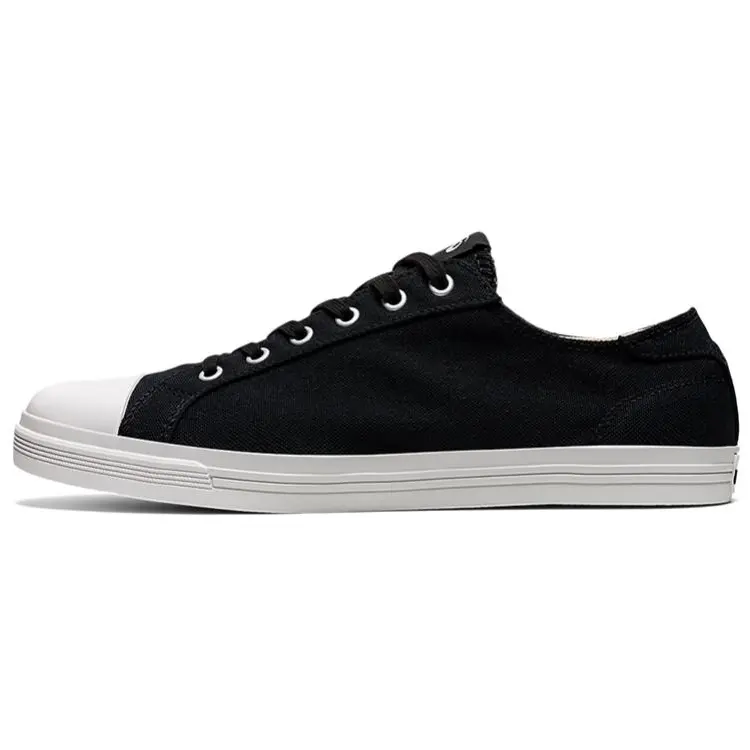 Asics NC Court Canvas Abrasion Resistant, Lightweight, And Breathable Low top Skateboard Shoes Men's Black White