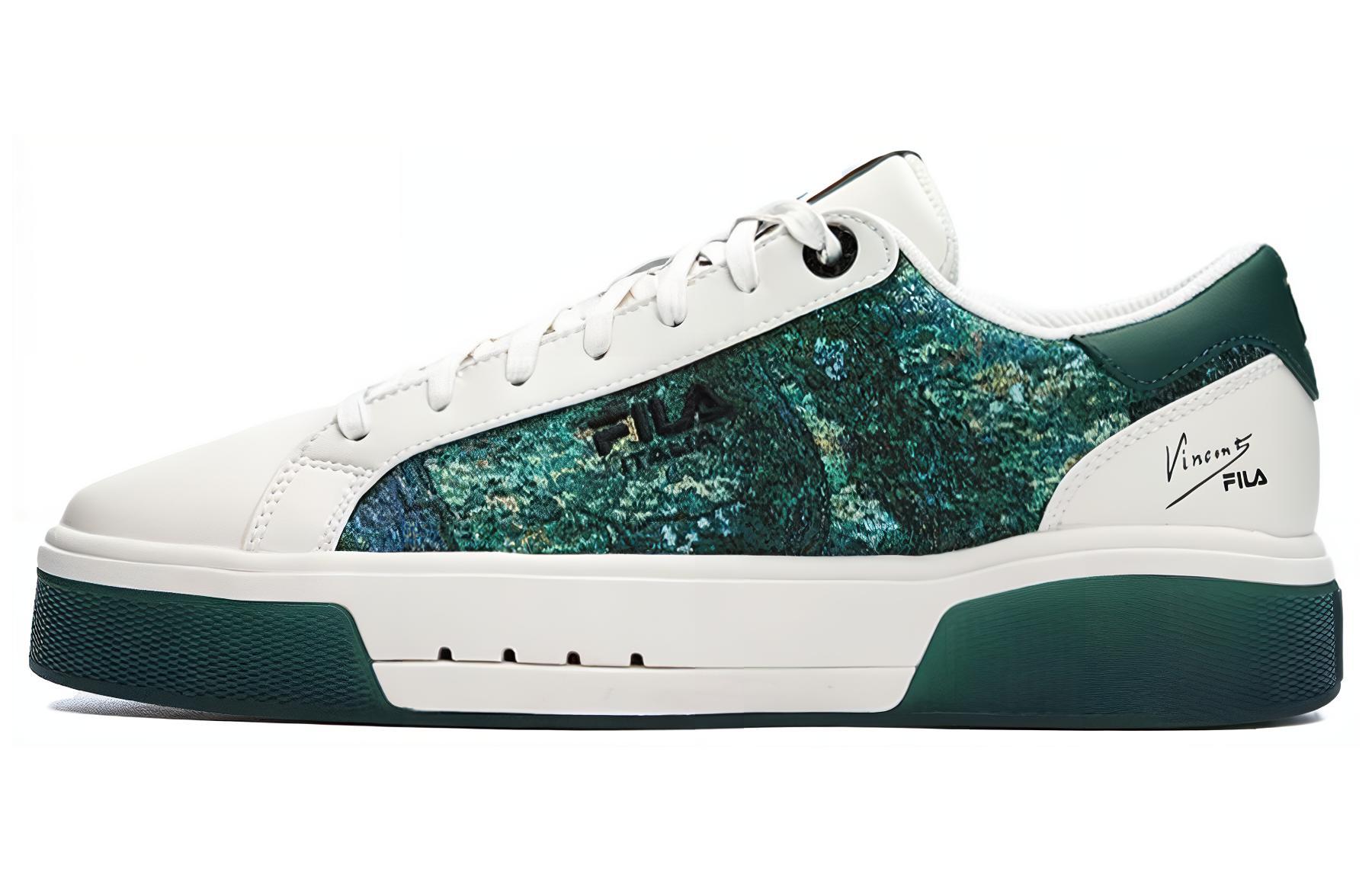FANGAOBOWUGUAN x FILA Van Gogh Museum Collaboration 1911 Low top Skateboard Shoes Men's Green