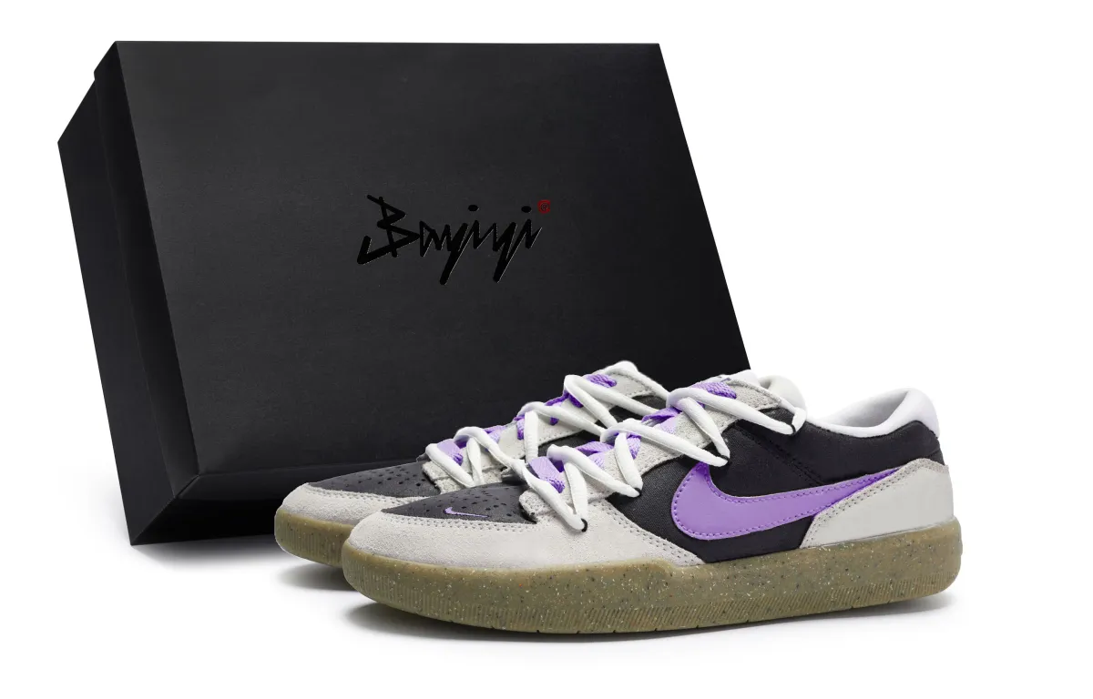 Nike SB Force 58 811 Manufacturing, Water Wood Mingse Purple, Special Shoe Box Slip Resistant Abrasion Resistant