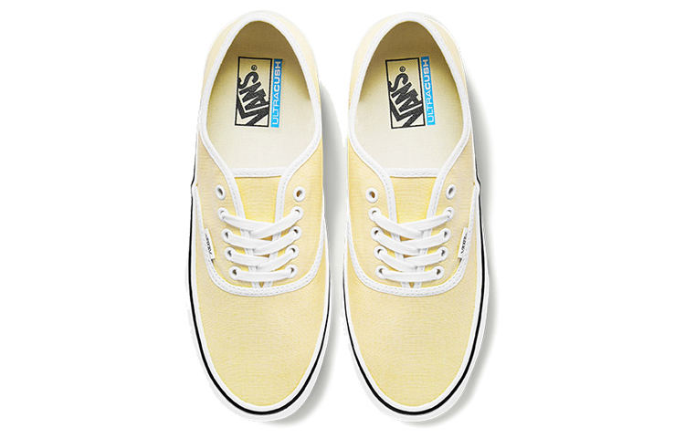 Женские кеды Vans Authentic (желто-белые) — фото 4