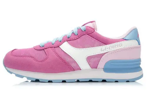 Li Ning Skateboard Shoes Women's Low Top Pink/Blue