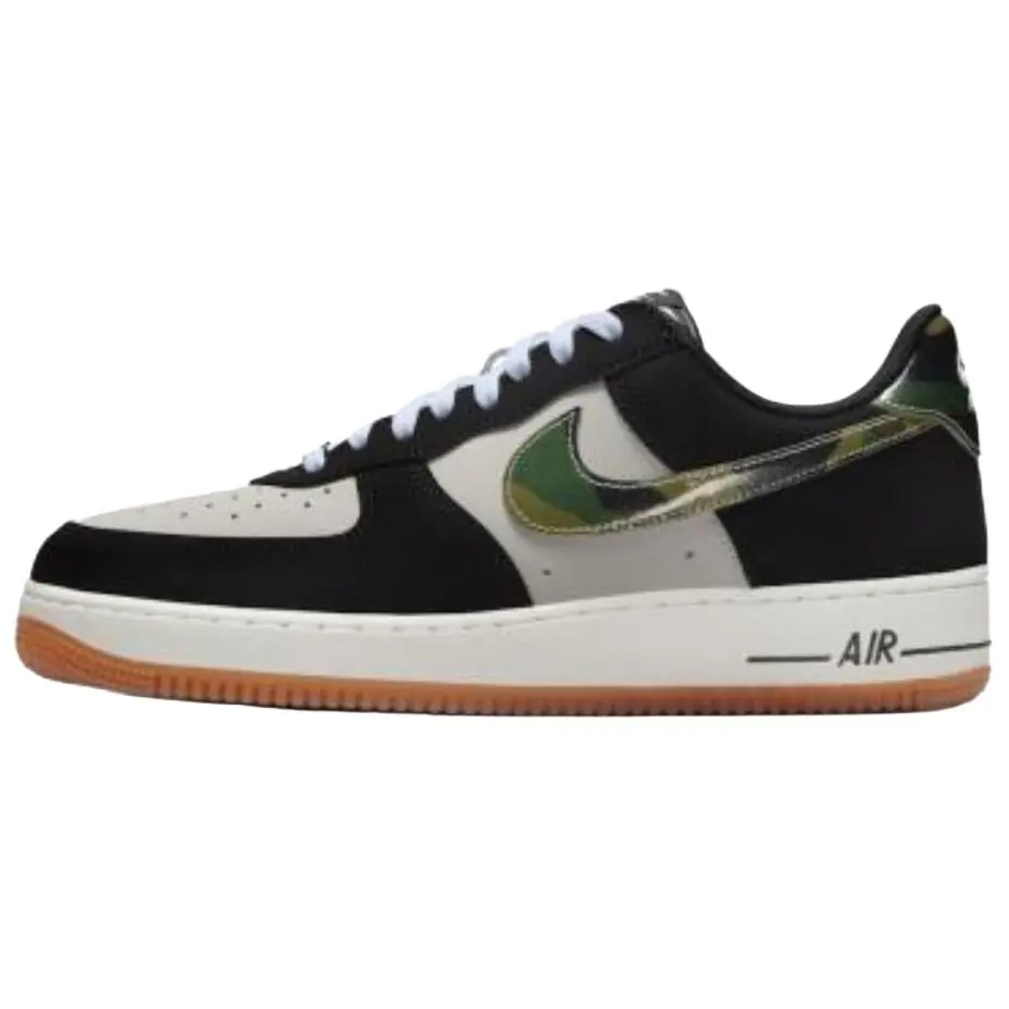 Nike Air Force 1 Low top Skateboard Shoes Unisex Beige Black