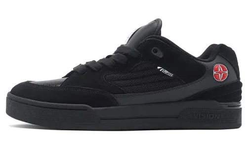 Vision Street Wear Savvy Puffy Shoes Low top Skateboard Shoes Unisex Black Warrior