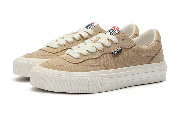 Vision Street Wear Flat Top Low top Skateboard Shoes Unisex Milk Tea Brown