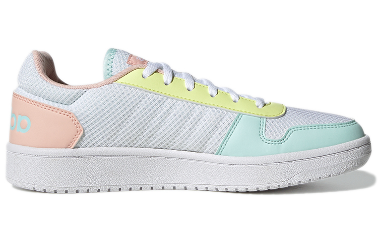 Женские кроссовки adidas neo Hoops 2.0 (бело-розовые) — фото 2