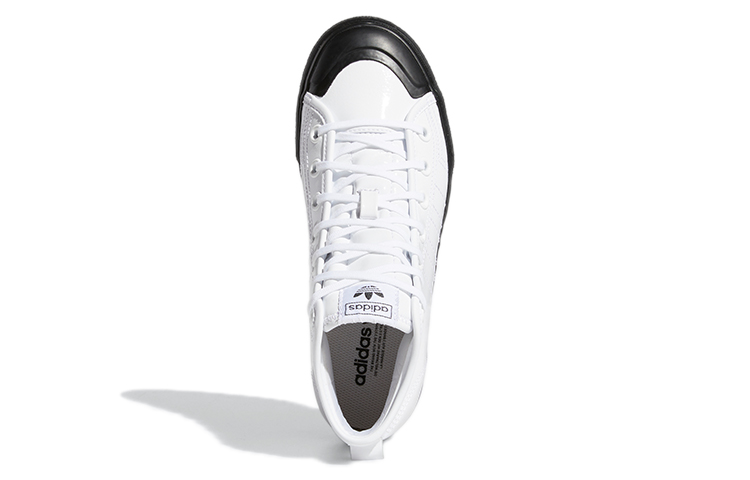 Женские кеды adidas originals NIZZA PLATFORM MID Rf Platform Mid (бело-черные) — Белый / чёрный — фото 5