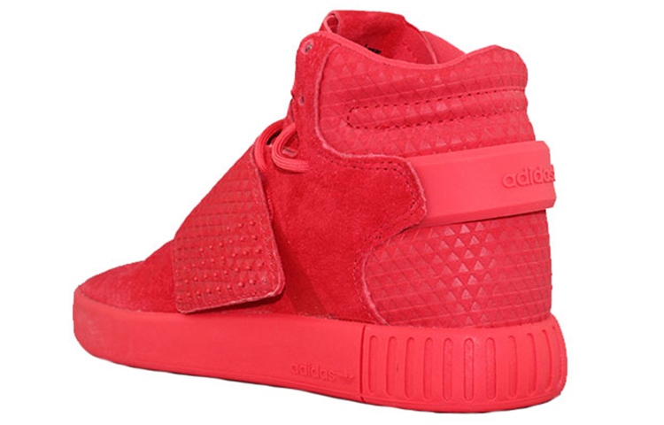 Женские кроссовки adidas originals Tubular Invader (красные) — фото 4