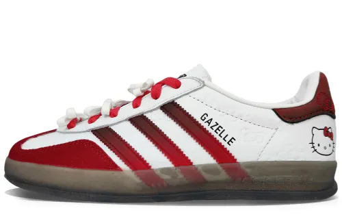 Hello Kitty x Adidas Originals GAZELLE INDOOR Slip Resistant Abrasion Resistant Low top Skateboard Shoes Unisex