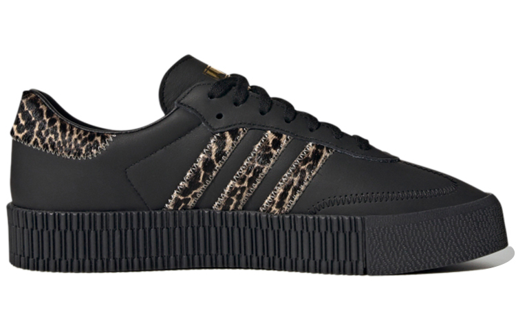 Женские кеды adidas originals Sambarose (черно-коричневые) — Чёрный / коричневый — фото 2