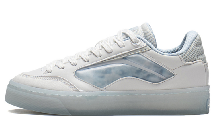LiNing Wave 180 Low Slip Resistant, Abrasion Resistant, Lightweight Low Top Skateboard Shoes Women's Frost White